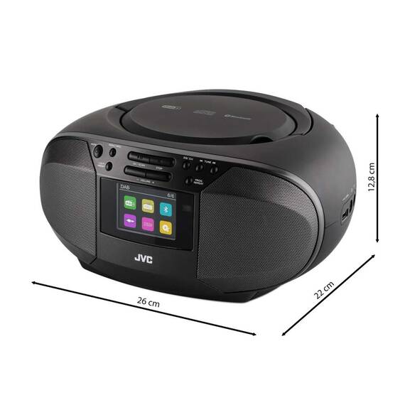 Radio cu CD JVC RD-E664B-DAB, 2x2.5W RMS, Bluetooth, USB, afisaj LCD, ceas, telecomanda, negru - 4- Roveli