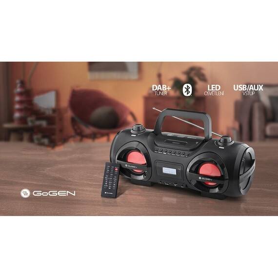 Radio FM cu CD și Bluetooth GoGEN CDM 425 BTDAB, 25 W, MP3, USB, card SD, telecomanda, negru/argintiu - 13- Roveli