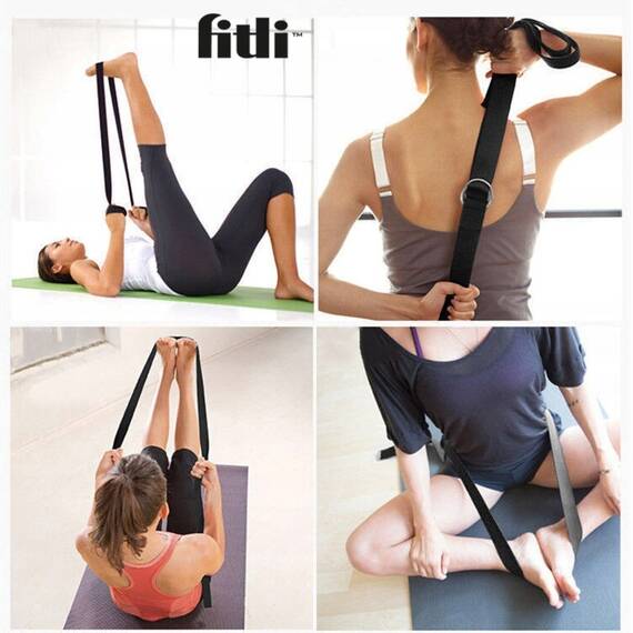 Curea de Yoga pentru exercitii de intensitate puternica, 300 cm,  Roz - 5- Roveli
