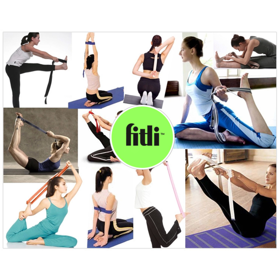 Curea de Yoga pentru exercitii de intensitate puternica, 300 cm,  Roz - 3- Roveli