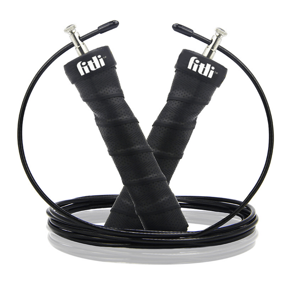 Coarda de sarit Crossfit cu rulmenti, 3m, Negru - 10- Roveli