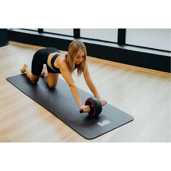 Roata fitness pentru abdomene, Ab Wheel, 33x20 cm cu saltea din spuma Eva 33, 5x17x0, 8 cm, FitLi - 4- Roveli