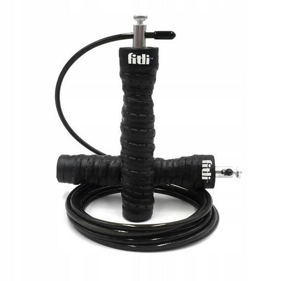 Coarda de sarit Crossfit cu rulmenti, 3m, Negru - 8- Roveli