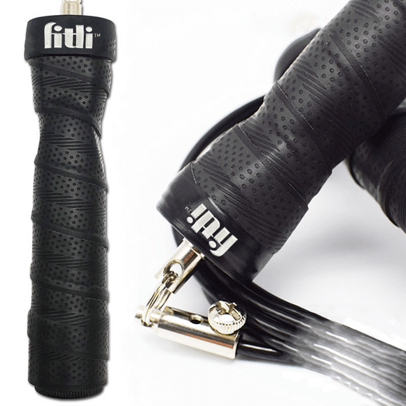 Coarda de sarit Crossfit cu rulmenti, 3m, Negru - 7- Roveli
