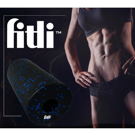 Set accesorii pentru masaj cu rola si mingii, Fitli, Albastru - 7- Roveli