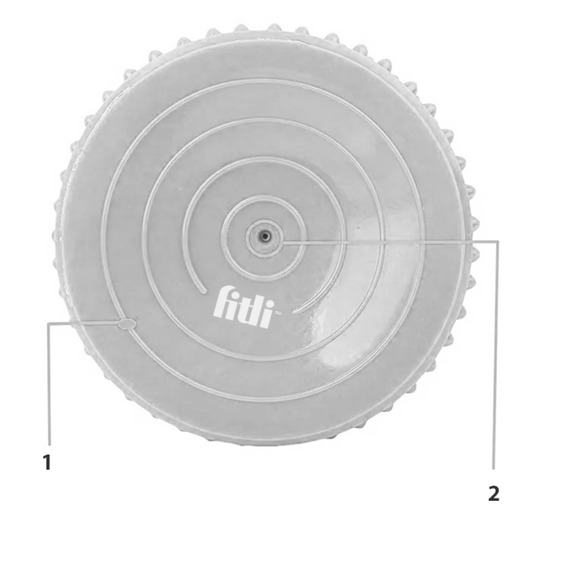 Set doua emisfere senzoriale pentru exercitii de echilibru, pompa inclusa, 16 cm, FitLi, gri - 9- Roveli