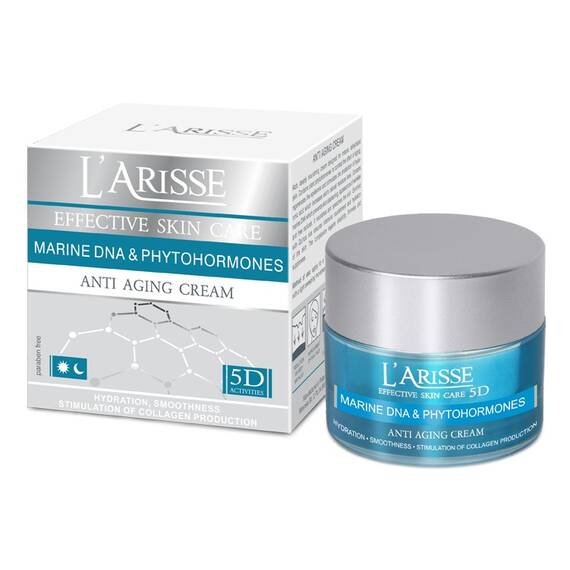 L'arisse - Anti-wrinkle cream - Crema anti-aging pentru vartsa 60+ cu Marine DNA si Fito-hormoni - - Roveli