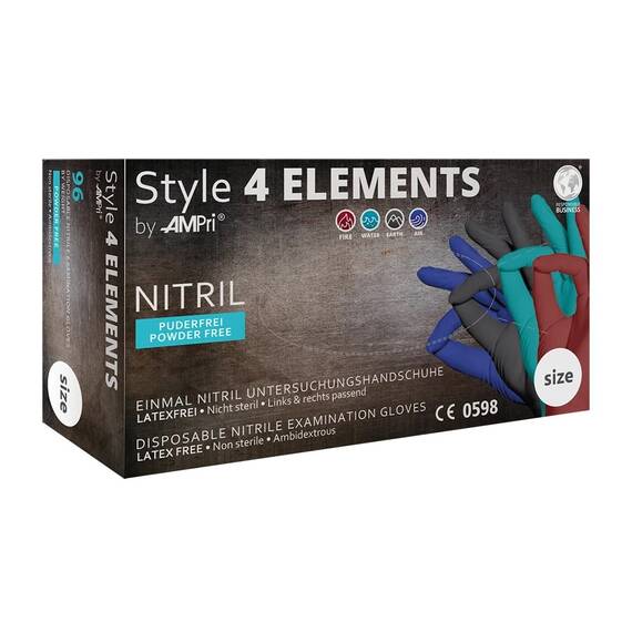 Manusi de nitril MIX, fara pudra 4 Elements (4 Culori) - 9- Roveli
