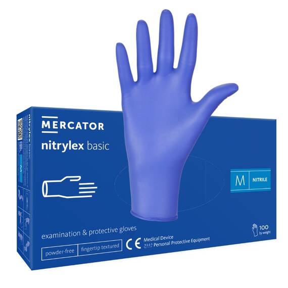 Manusi examinare nitril, fara pudra, Nitrylex Basic - - Roveli
