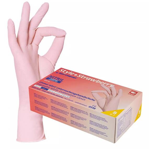Manusi nitril roz Style Strawberry - 2- Roveli
