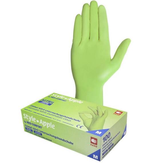 Manusi nitril Verde Green Apple - 2- Roveli