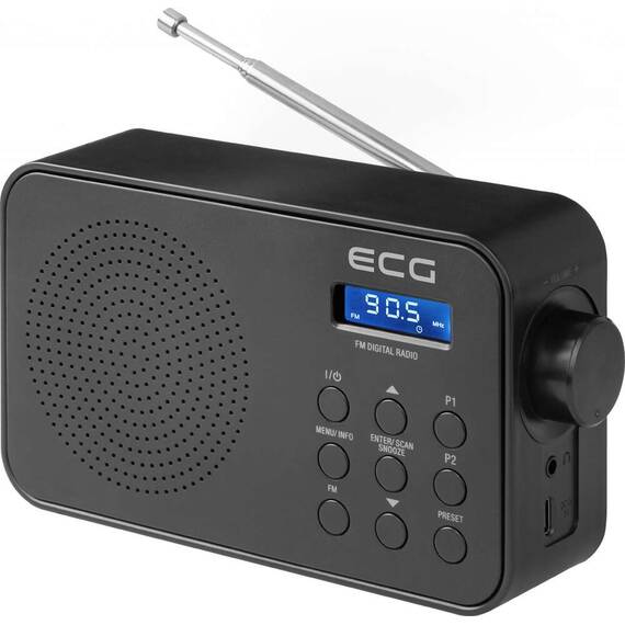 Radio FM ECG R 105, 1.2 W, alarma, memorie 30 de posturi - 7- Roveli