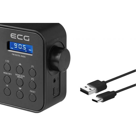 Radio FM ECG R 105, 1.2 W, alarma, memorie 30 de posturi - 13- Roveli