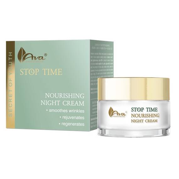 Stop Time - Nourishing night cream - Crema de noapte cu colagen marin pentru ten uscat si matur - - Roveli