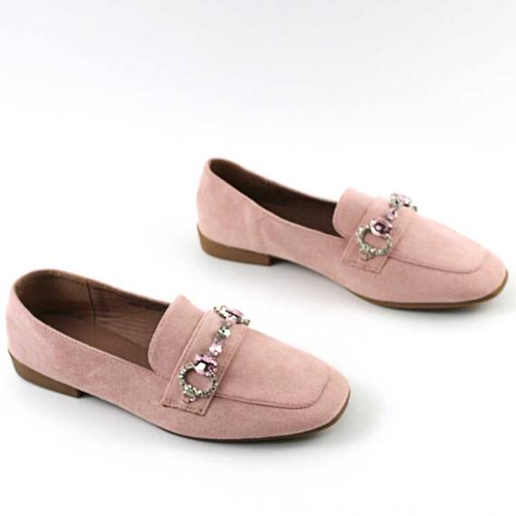 Mocasini usori de dama , cu accesoriu cu pietre MRQ6629-PINK, Culoare (12): Roz, Marime (12): 37 - 2- Roveli