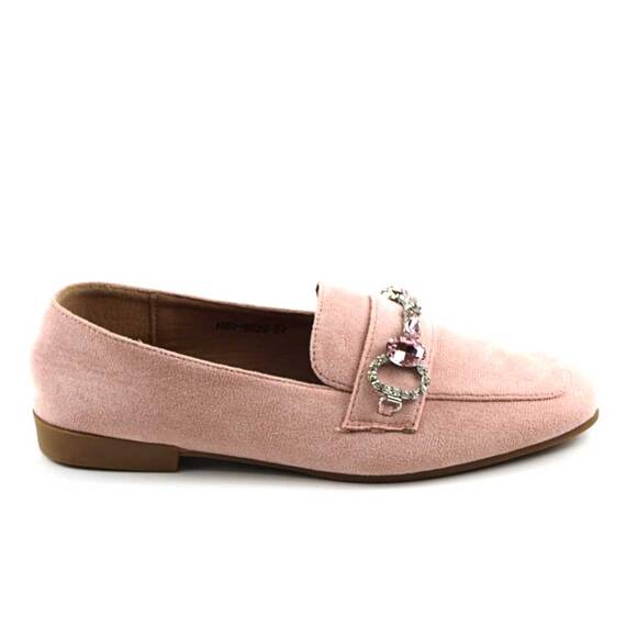 Mocasini usori de dama , cu accesoriu cu pietre MRQ6629-PINK, Culoare (12): Roz, Marime (12): 37 - 3- Roveli