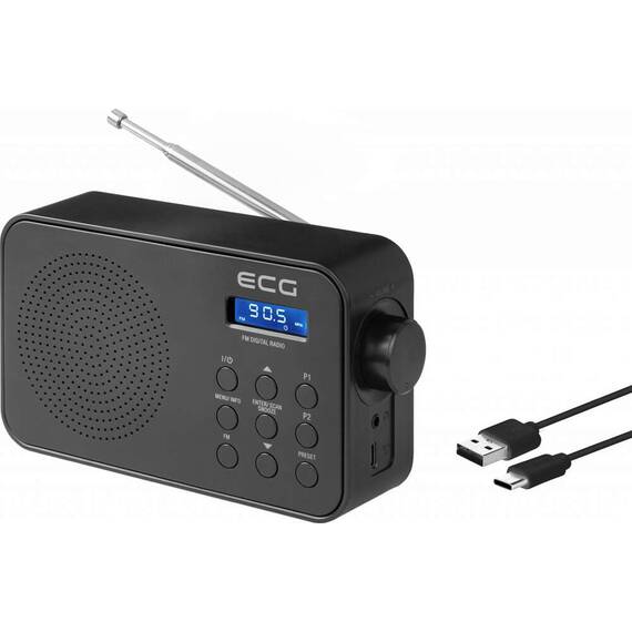 Radio FM ECG R 105, 1.2 W, alarma, memorie 30 de posturi - 11- Roveli