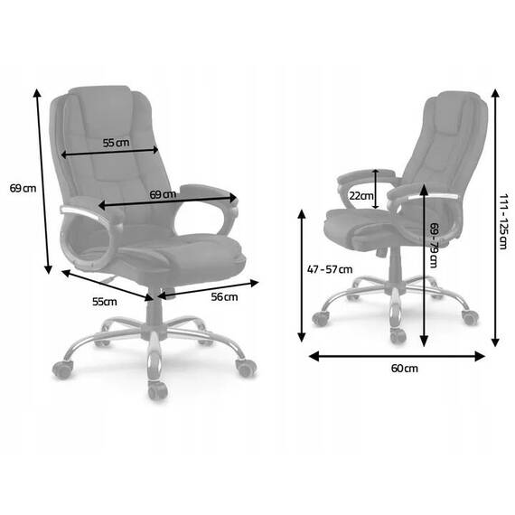 Scaun birou DacEnergy, spatar moale, strat dublu de burete, forma ergonomica, suport lombar, 125x60 cm, negru - 9- Roveli