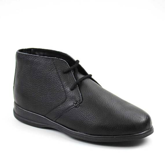 Ghete  pentru barbati , captusite , din piele naturala 4044-NEGRU/G, Culoare (12): Negru, Marime (12): 42 - - Roveli
