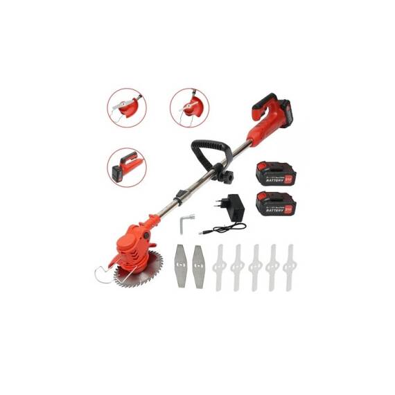 Motocoasa electrica extensibila 850W cu 2 acumulatori 21V 3000mAh Cod: DISPM87 - 2- Roveli