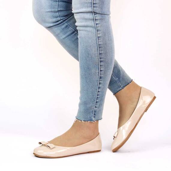 ​Balerini de dama, bej cu talpa usoara  2017-4-BEIGE/2 - 3- Roveli