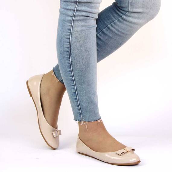 ​Balerini de dama, bej cu talpa usoara  2017-4-BEIGE/2 - 6- Roveli