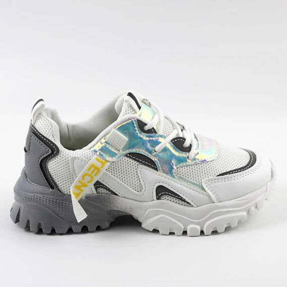 Pantofi sport pentru copii cu talpa usoara C10585-7-WHITE, Culoare (12): ALB/GRI, Marime (12): 35 - 3- Roveli
