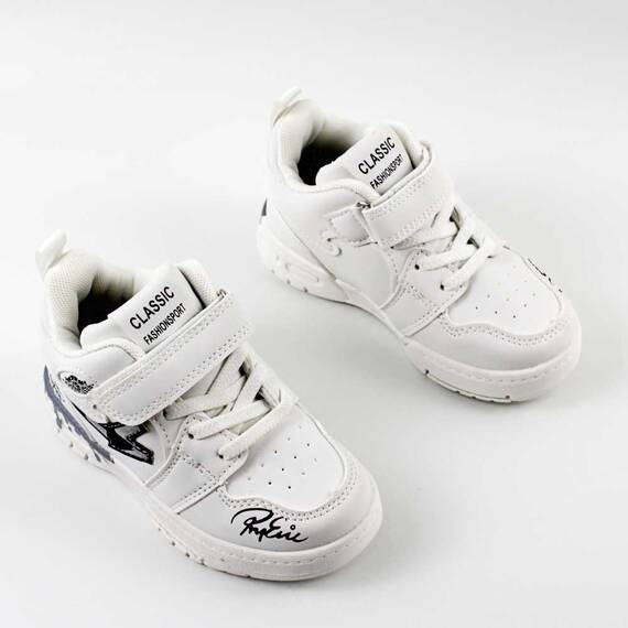 Pantofi sport pentru copii cu talpa usoara B01675-7-WHITE, Culoare (12): ALB/GRI, Marime (12): 31 - 2- Roveli