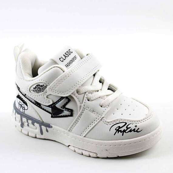 Pantofi sport pentru copii cu talpa usoara B01675-7-WHITE, Culoare (12): ALB/GRI, Marime (12): 31 - - Roveli