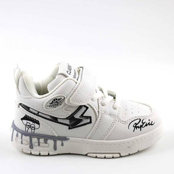 Pantofi sport pentru copii cu talpa usoara B01675-7-WHITE, Culoare (12): ALB/GRI, Marime (12): 28 - 3- Roveli