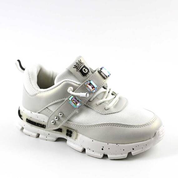 Pantofi sport pentru copii cu talpa usoara C10595-7-WHITE, Culoare (12): Alb, Marime (12): 35 - - Roveli