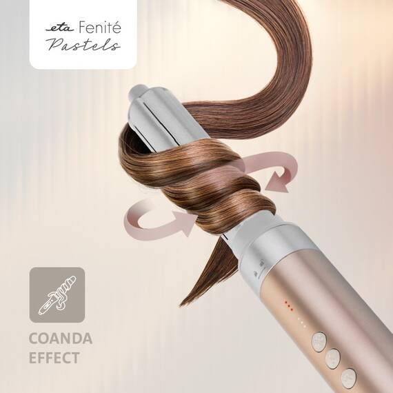 Ondulator ETA2323 90000 Fenite Pastels, 1400 W, ionizare, placi cu invelis ceramic, 3 trepte de temperatura, auriu - 2- Roveli