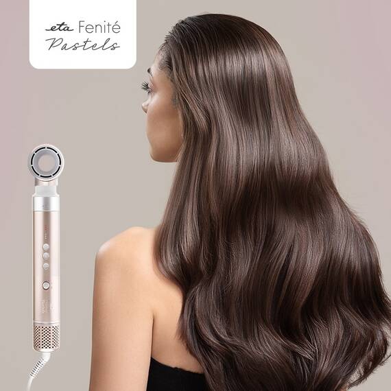 Ondulator ETA2323 90000 Fenite Pastels, 1400 W, ionizare, placi cu invelis ceramic, 3 trepte de temperatura, auriu - 6- Roveli