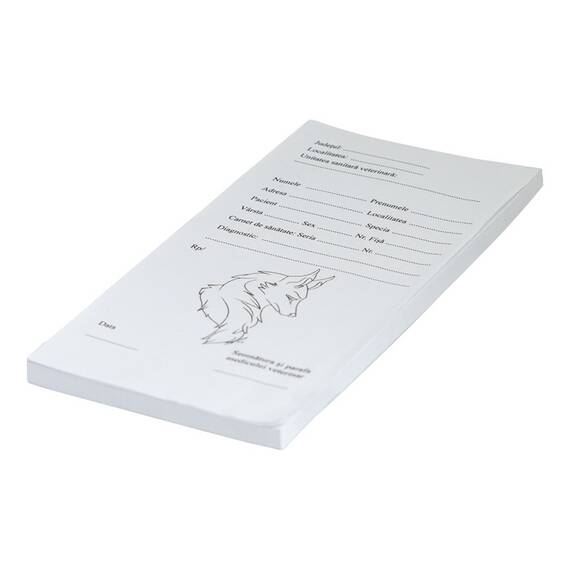 Retetar medical veterinar A6, 100 file - 2- Roveli