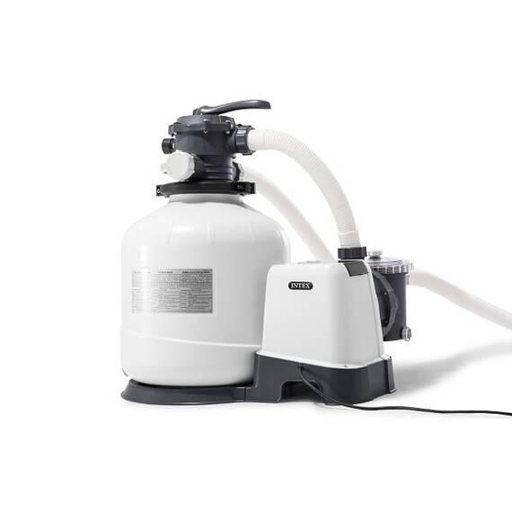 Pompa cu filtru nisip Intex, realizata din PVC, 220-240 V, adaptata pentru piscine de 52.000 l, 12000 litri pe ora - - Roveli