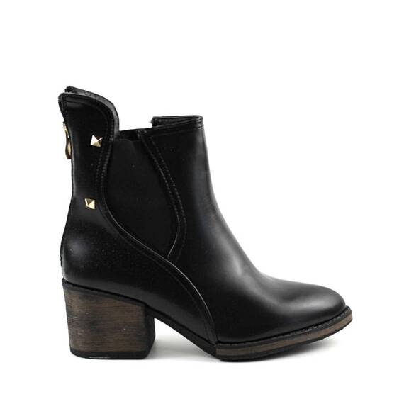 ​Ghete stil ciocate , de dama , cu tinte A10088-BLACK, Culoare (12): Negru, Marime (12): 37* - 3- Roveli