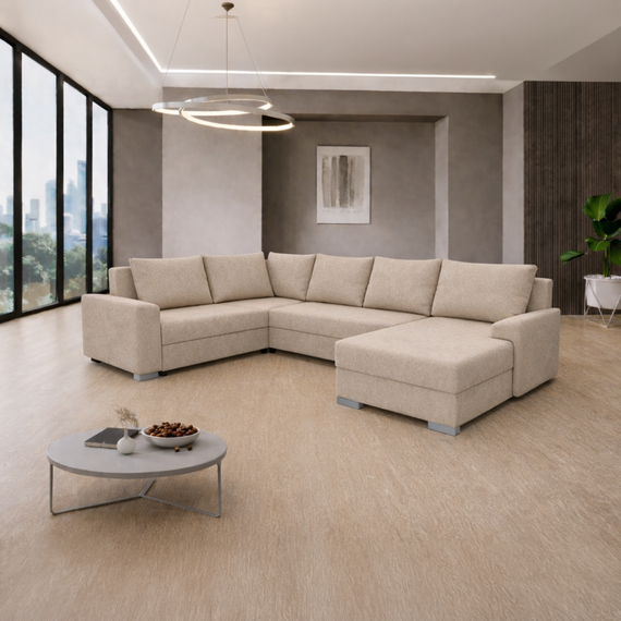 Set de canapea universala, bej, ANDRESO U UNI - 3- Roveli