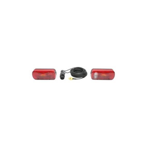 Lampi remorca 12V universale cu 6 functii cablaj 5.5 m fisa priza 13 pini 235 x 130 x 55 mm Cod: BK69430 - - Roveli