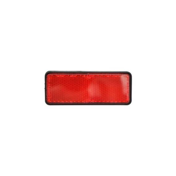 Dreptunghi reflectorizant cu adeziv rosu spate 90x32mm Cod:TR015 - - Roveli