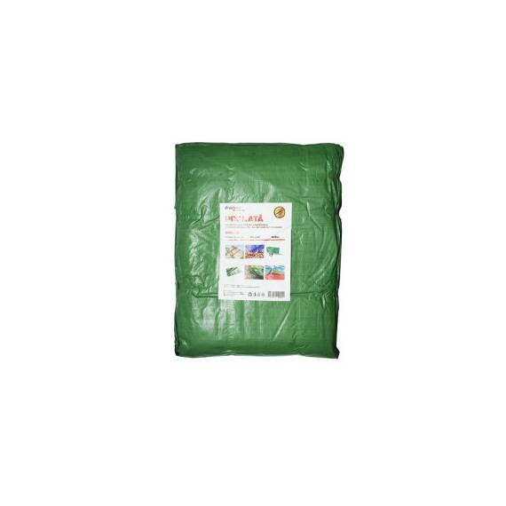 Prelata impermeabila verde cu ochiuri de prindere 5 x 8 m 100 g/m² Cod: BK89404 - - Roveli
