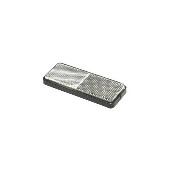 Dreptunghi reflectorizant cu adeziv alb fata 90x32mm  Cod: TR015 - 2- Roveli