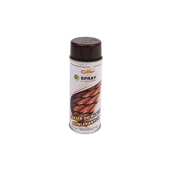 Spray vopsea pentru tabla si acoperis maro ciocolata Champion profesional 400ml Cod: RAL8017 - 2- Roveli