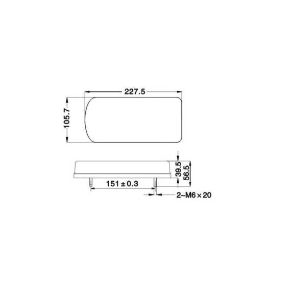 Lampa LED remorca 12V-24V GLO-TRAC stop, semnalizare, pozitie, numar, ceata sau mers inapoi Cod: TRS006 - 2- Roveli