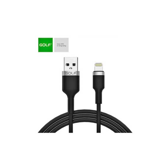 Cablu USB Lightning Fast Charge metalic impletit 2.4A 1m negru Cod: GC-71i - - Roveli
