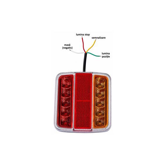 Lampa LED remorca 12V-24V stop, semnalizare, pozitie si iluminare numar Cod: TRL003 - 4- Roveli
