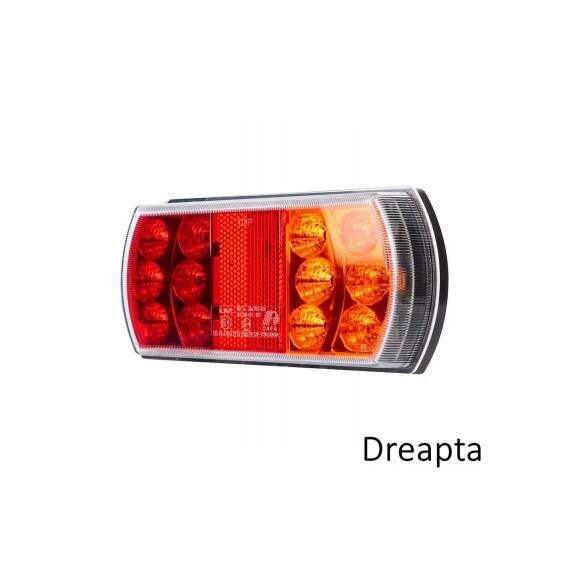 Lampa LED remorca stanga/dreapta 12V-24V stop, semnalizare, pozitie si iluminare numar Cod: TRL030A - 7- Roveli
