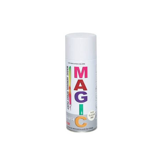 Spray vopsea Magic Alb Glaciar  400ml Cod: 369 - 2- Roveli