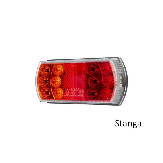 Lampa LED remorca stanga/dreapta 12V-24V stop, semnalizare, pozitie si iluminare numar Cod: TRL030A - 6- Roveli