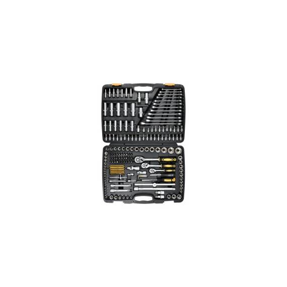Trusa tubulare 1/2 inch 216 piese XXL cu clichet 45 dinti Cod: 58700 - - Roveli