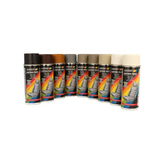 Spray vopsea piele auto Motip 200 ml restaurare tapiterie   - 3- Roveli